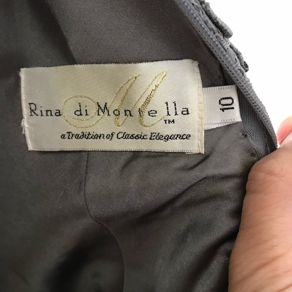 Rina DeMontella Lace/Rhinestone Gala Evening Gown - Picture 4 of 6